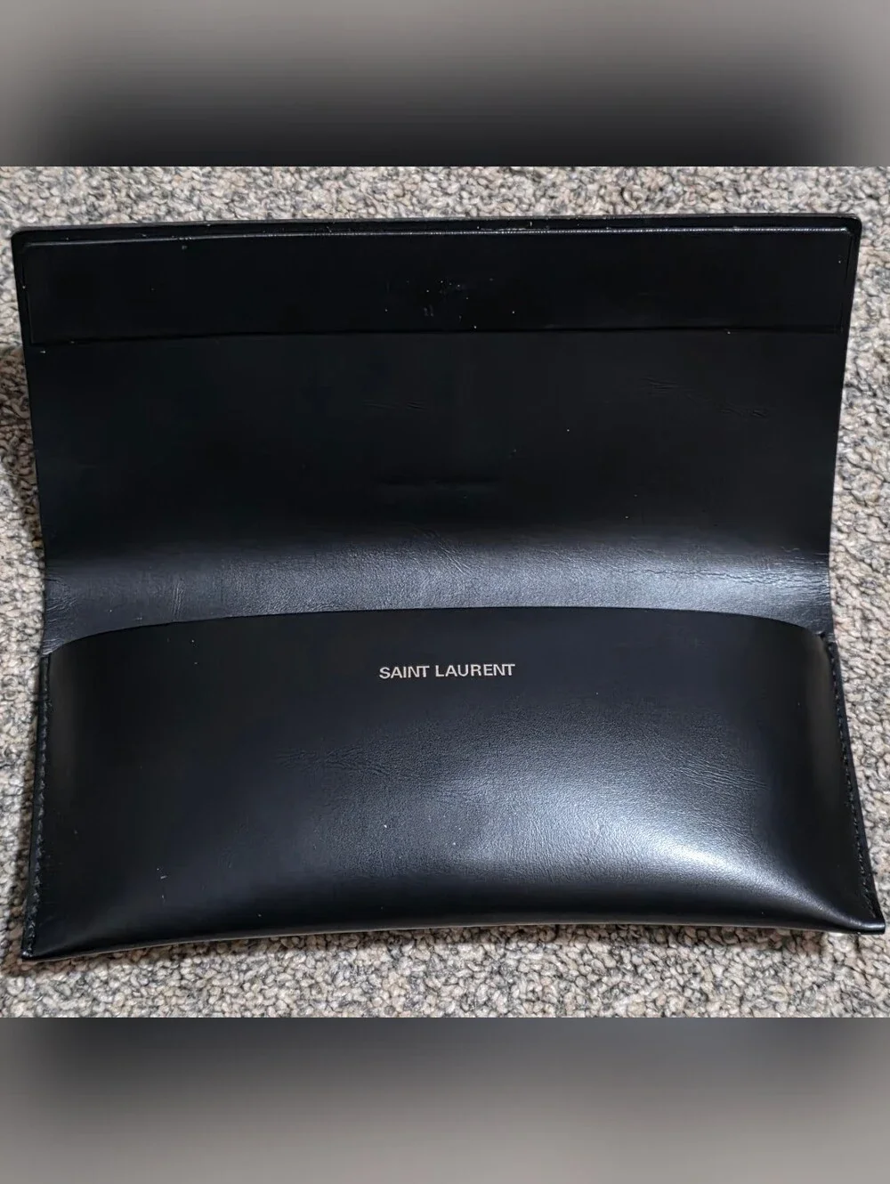 Saint Laurent Sunglasses Case Soft Leather Shell Magnetic Case - Black